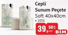 SOFT CEPLİ SUNUM PEÇETE 20'Lİ SOFT CEPLİ SUNUM PEÇETE 20'Lİ